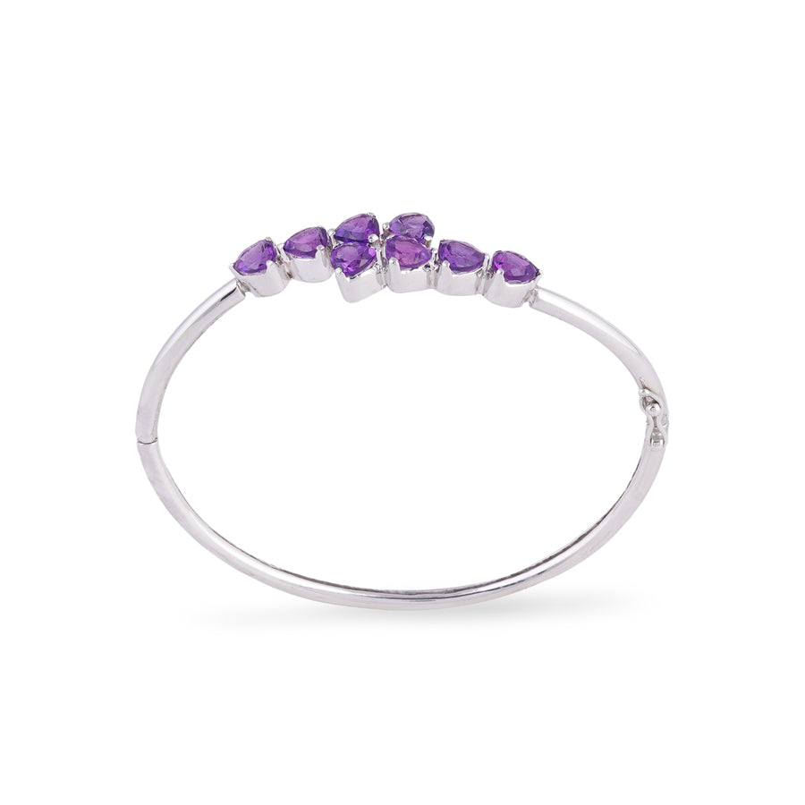 Sterling Silver Amethyst Bangle