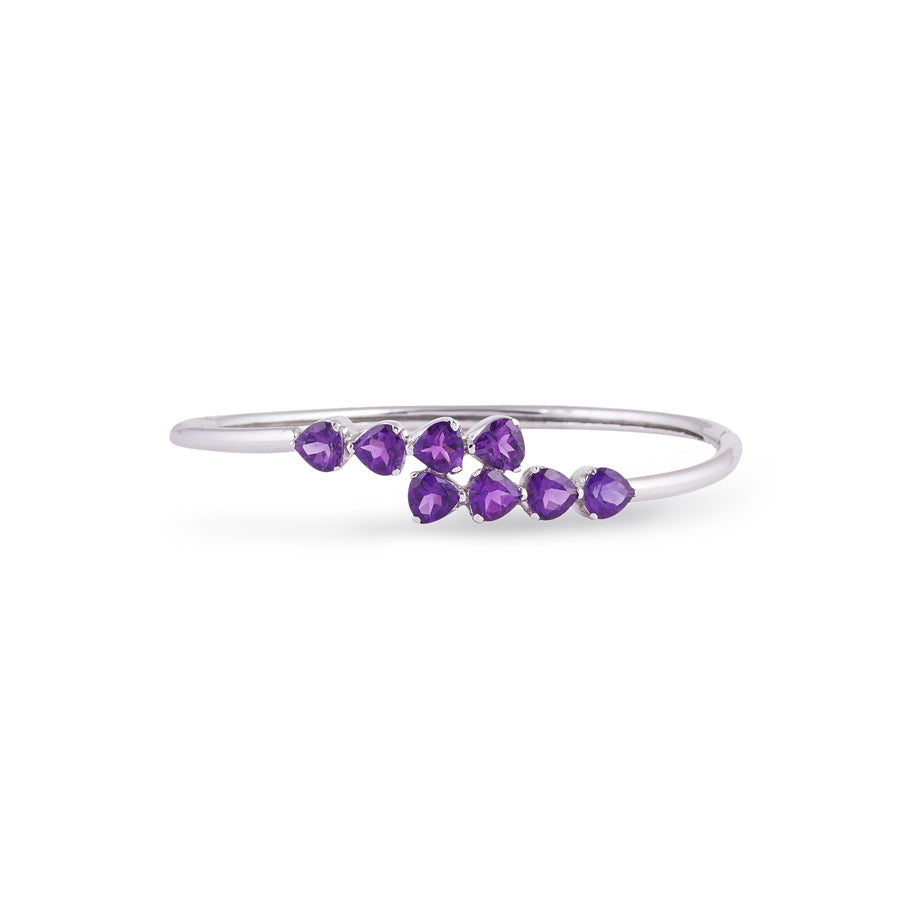 Sterling Silver Amethyst Bangle