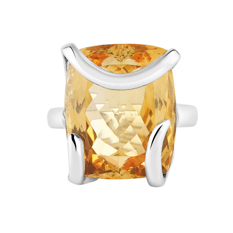 Golden Topaz Ring in Sterling Silver