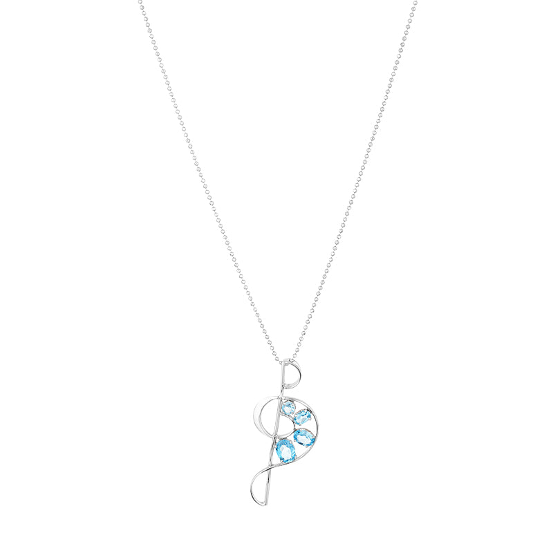 Sterling Silver Blue Topaz Pendant