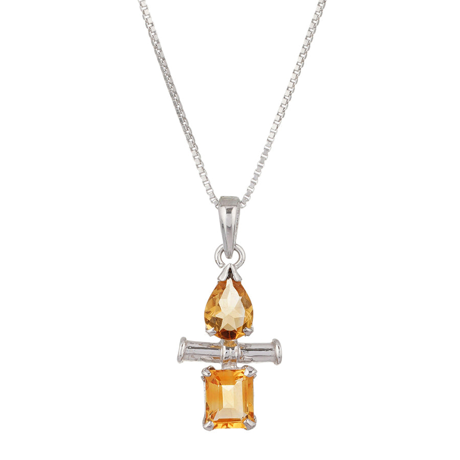 Sterling Silver Golden Topaz Pendant