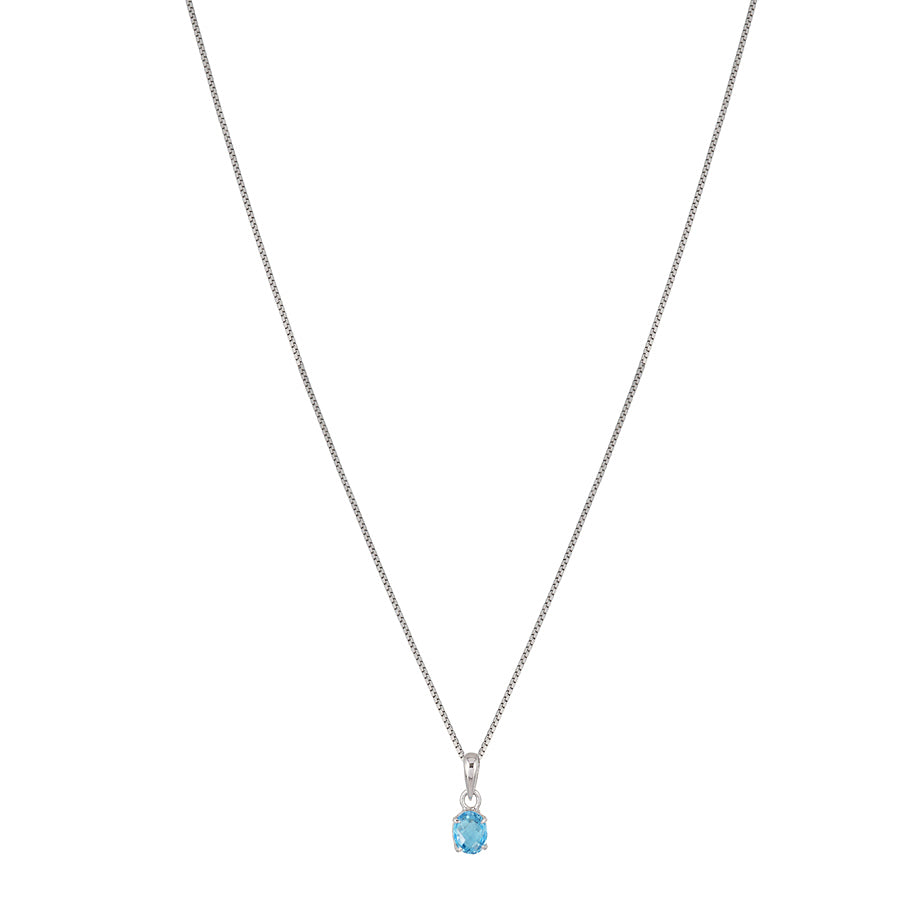 Sterling Silver Blue Topaz Pendant