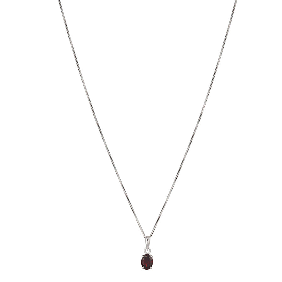 Sterling Silver Garnet Pendant