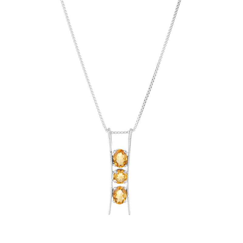 Sterling Silver Golden Topaz Pendant