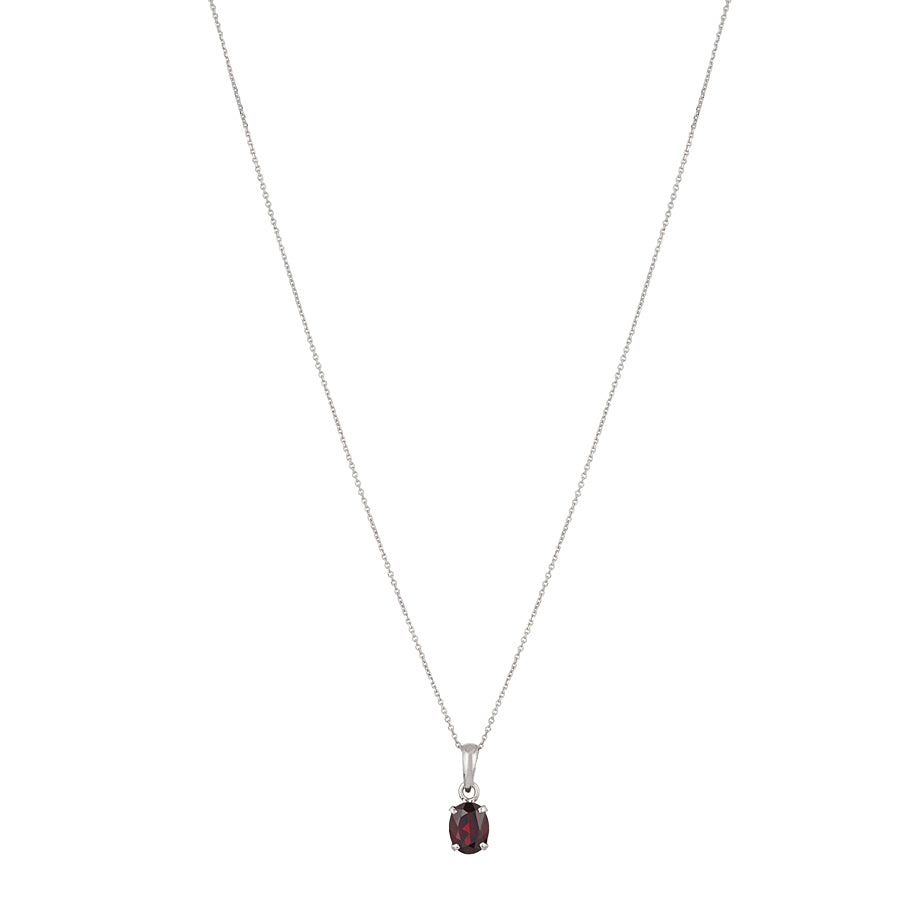 Sterling Silver Garnet Pendant