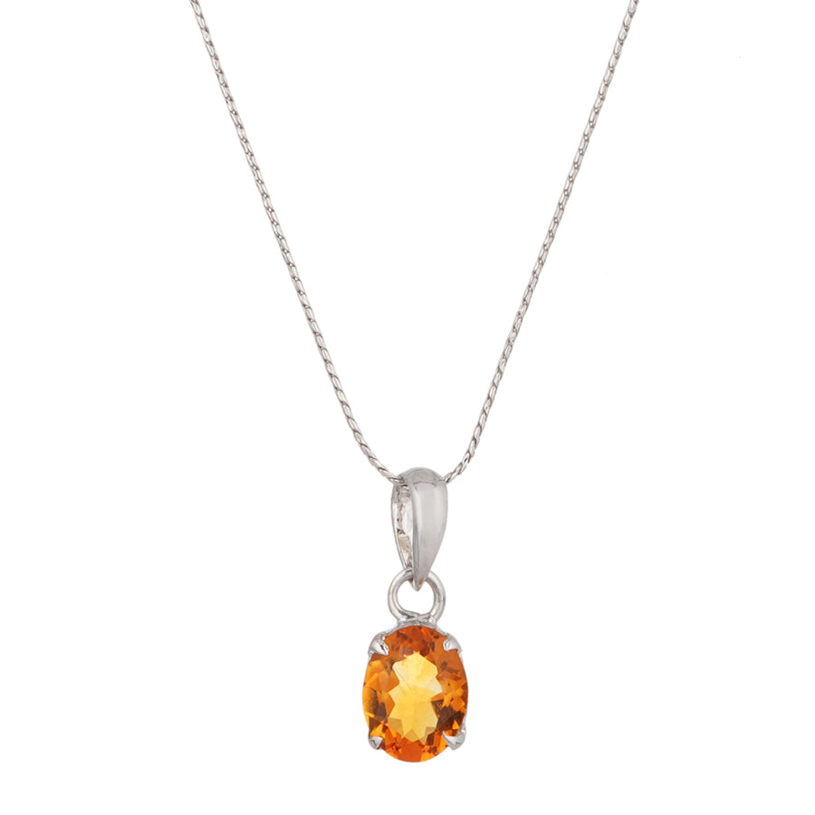 Sterling Silver Golden Topaz Pendant