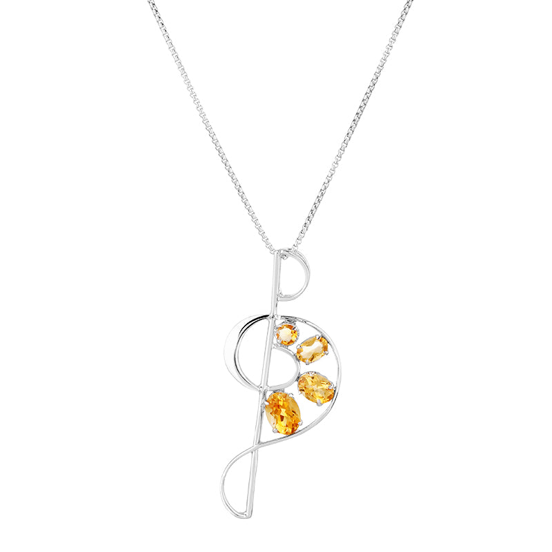 Sterling Silver Golden Topaz Pendant