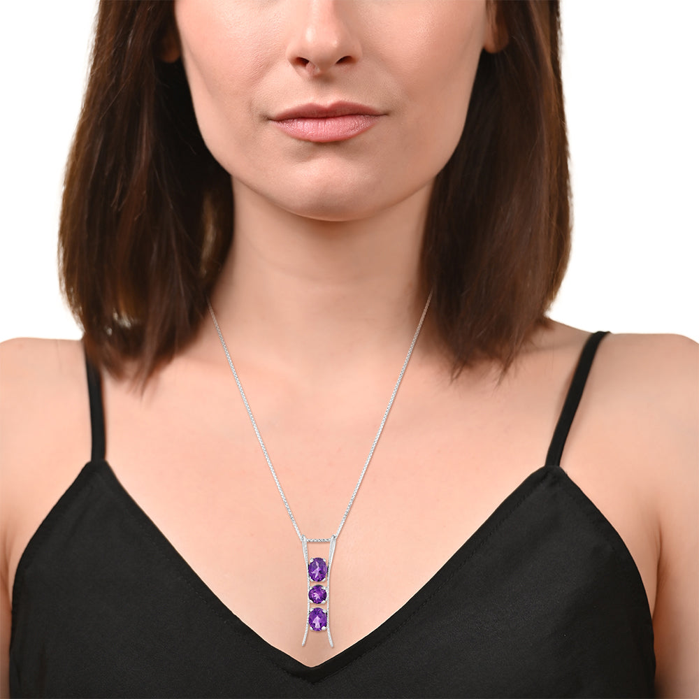 Sterling Silver Amethyst Pendant