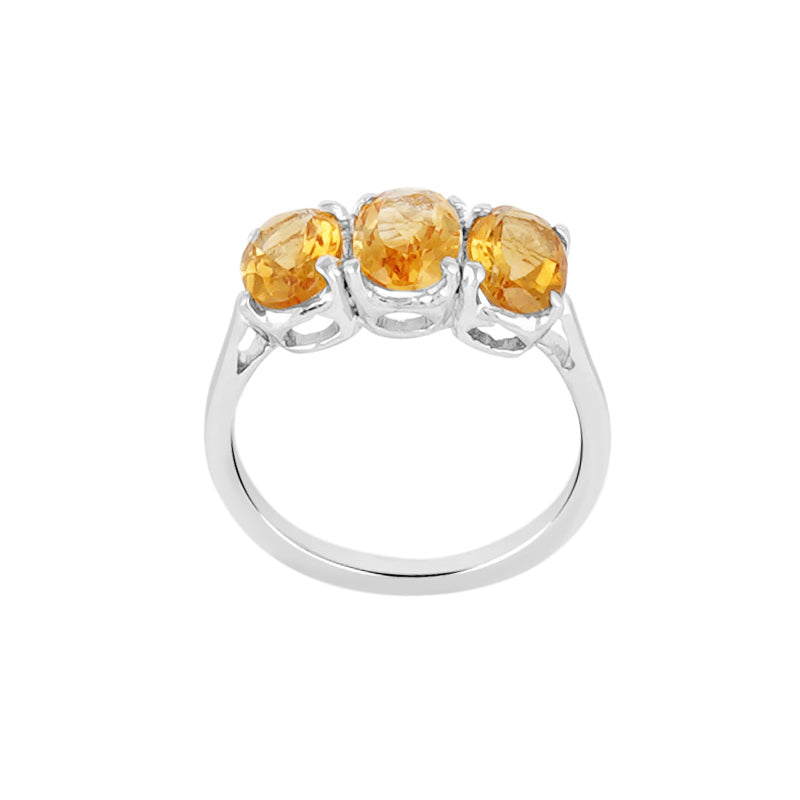 Golden Topaz Ring in Sterling Silver