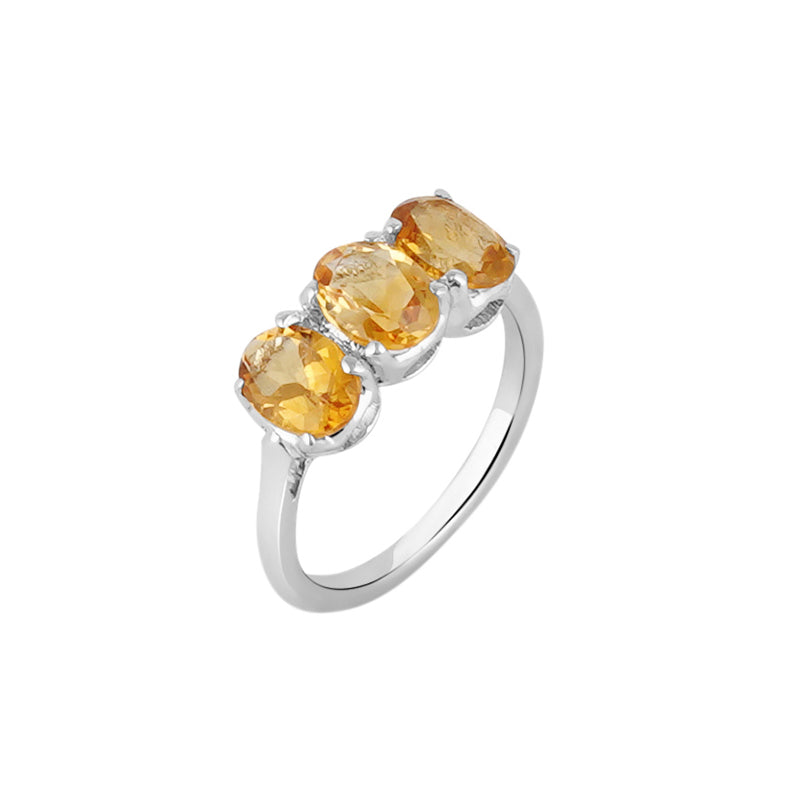 Golden Topaz Ring in Sterling Silver