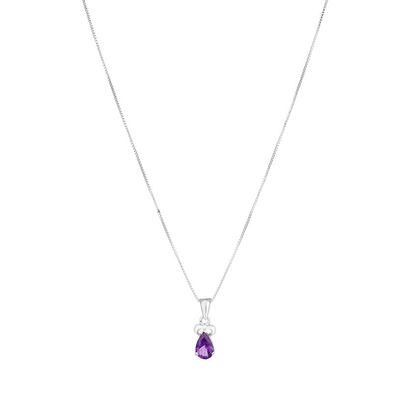 Sterling Silver Amethyst Pendant Set