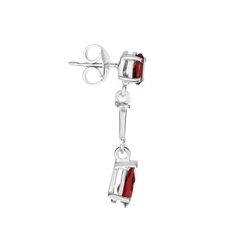 Sterling Silver Garnet Earrings