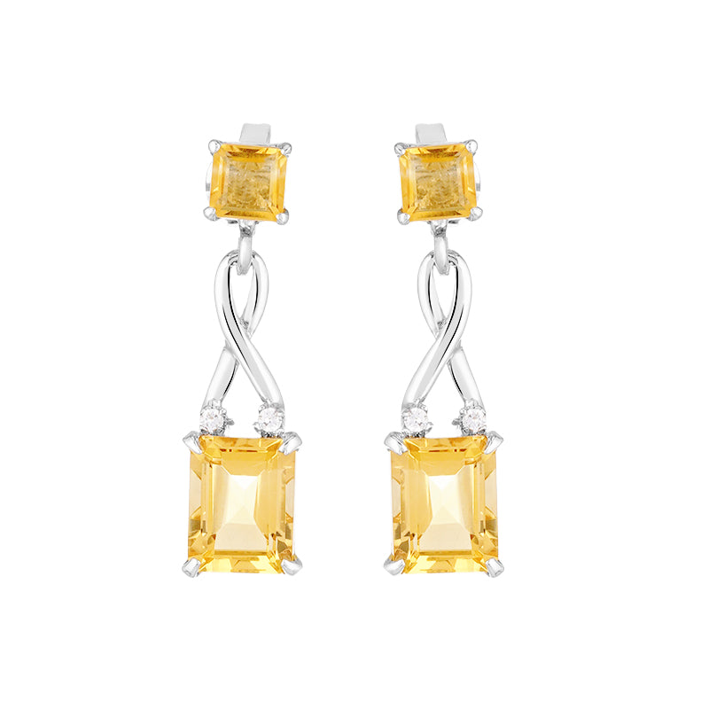 Sterling Silver Golden Topaz Earrings