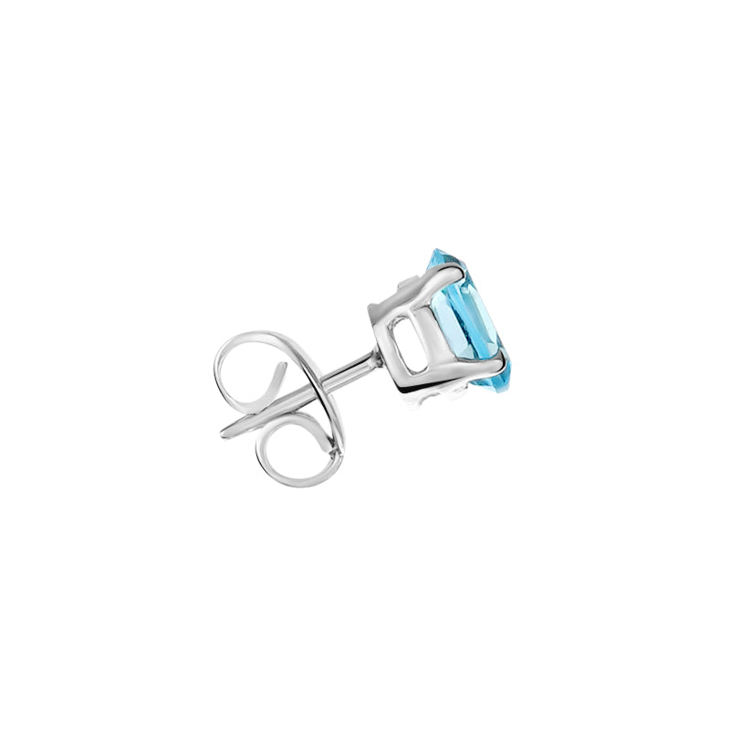 Sterling Silver Blue Topaz Studs