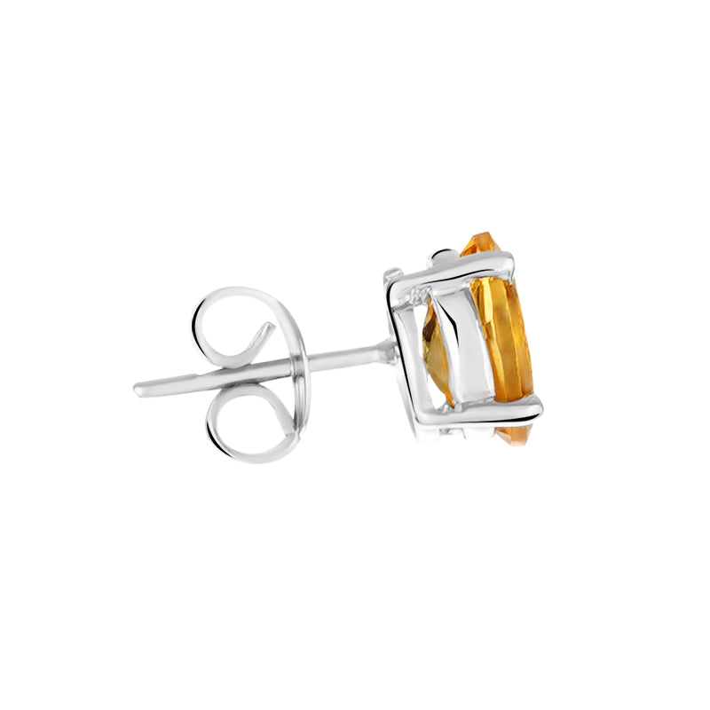 Sterling Silver Golden Topaz Studs