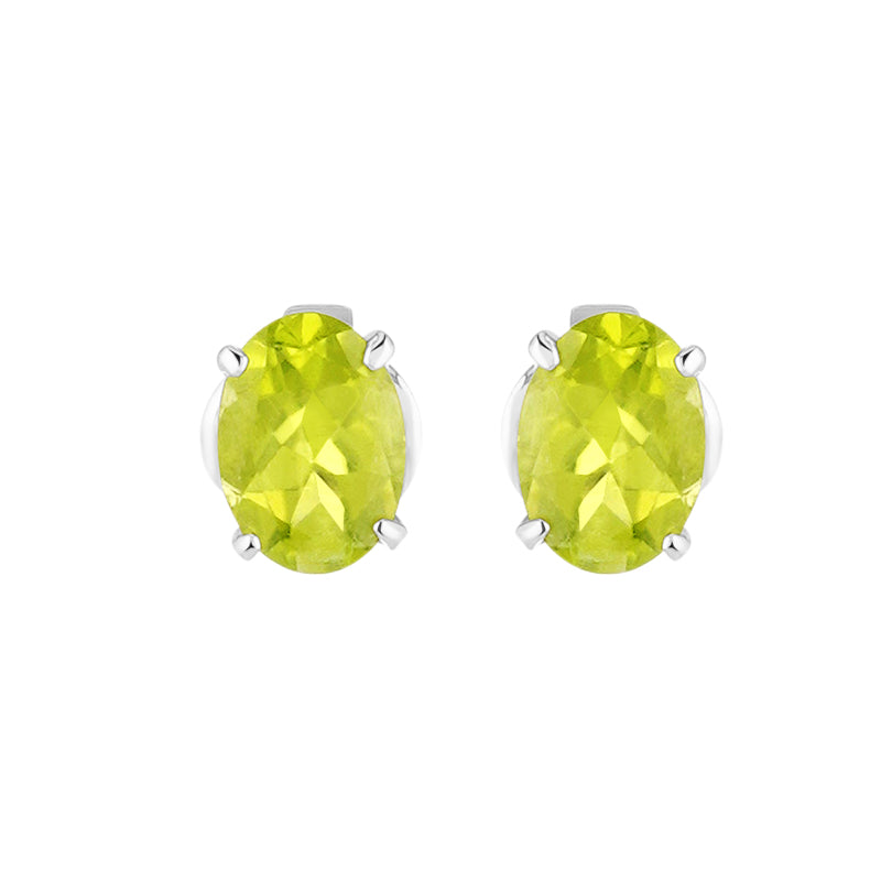 Sterling Silver Peridot Studs