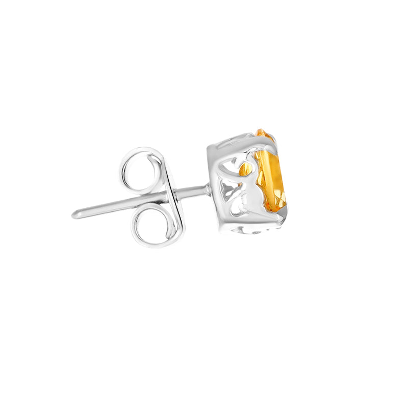 Sterling Silver Golden Topaz Studs