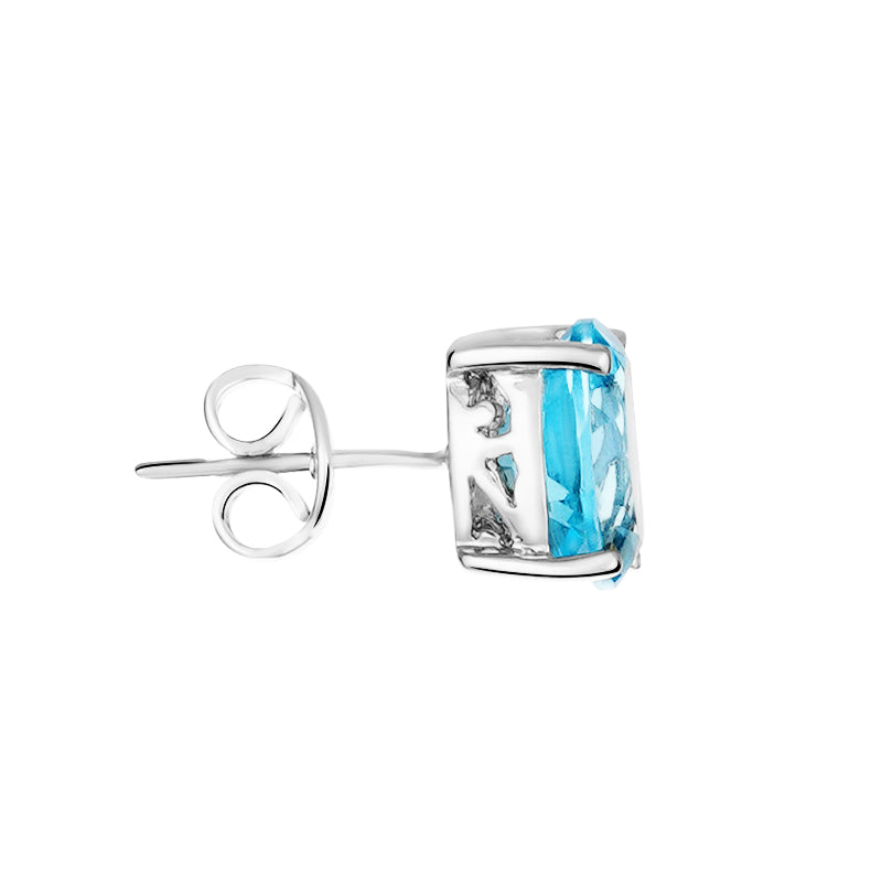 Sterling Silver Blue Topaz Studs