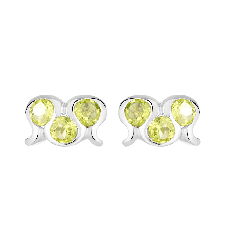 Sterling Silver Peridot Studs