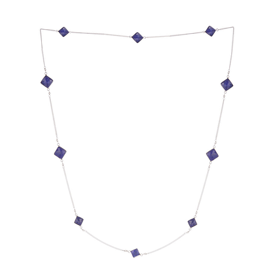 Sterling Silver Lapis Chain