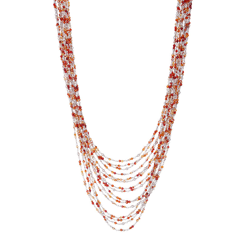 Sterling Silver Carnelian Chain