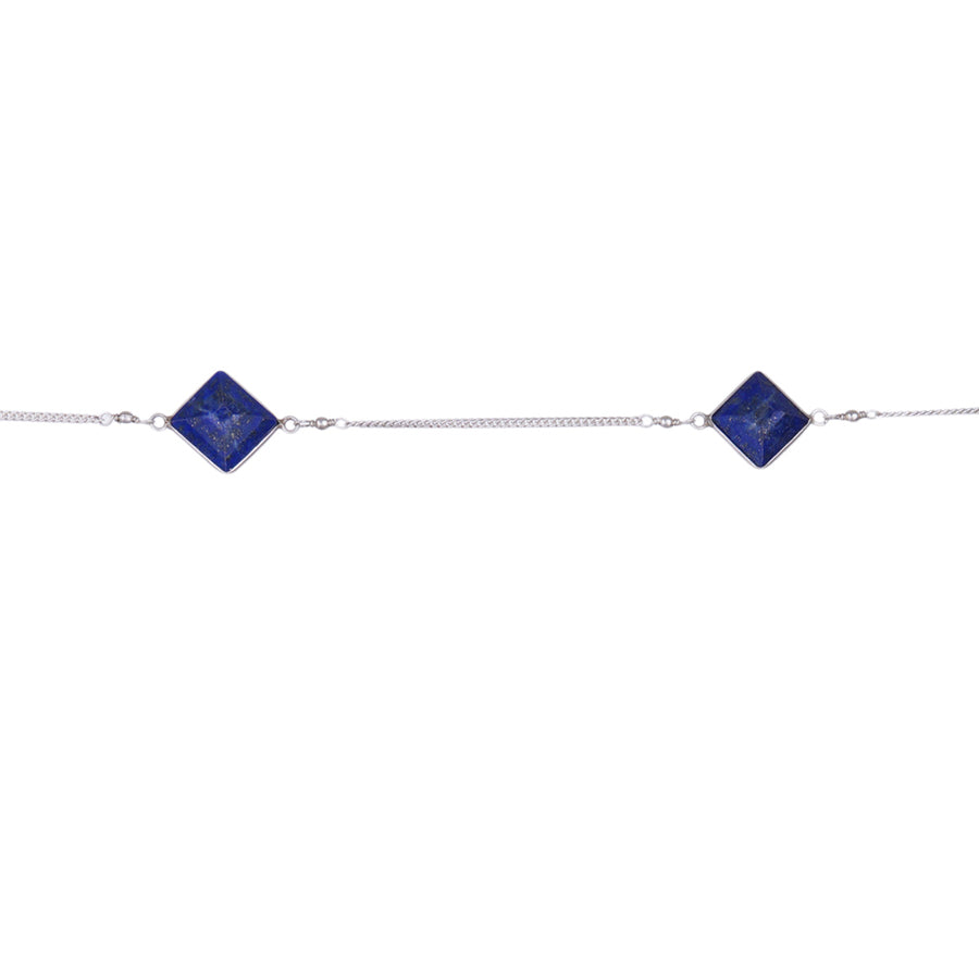 Sterling Silver Lapis Chain