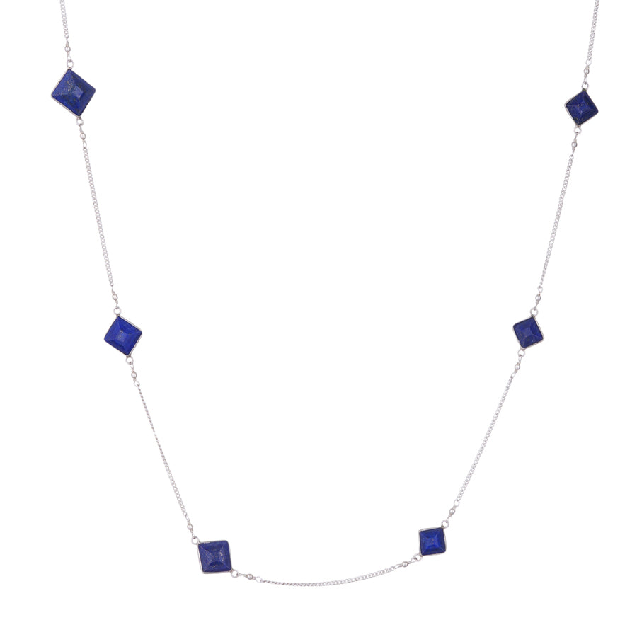 Sterling Silver Lapis Chain