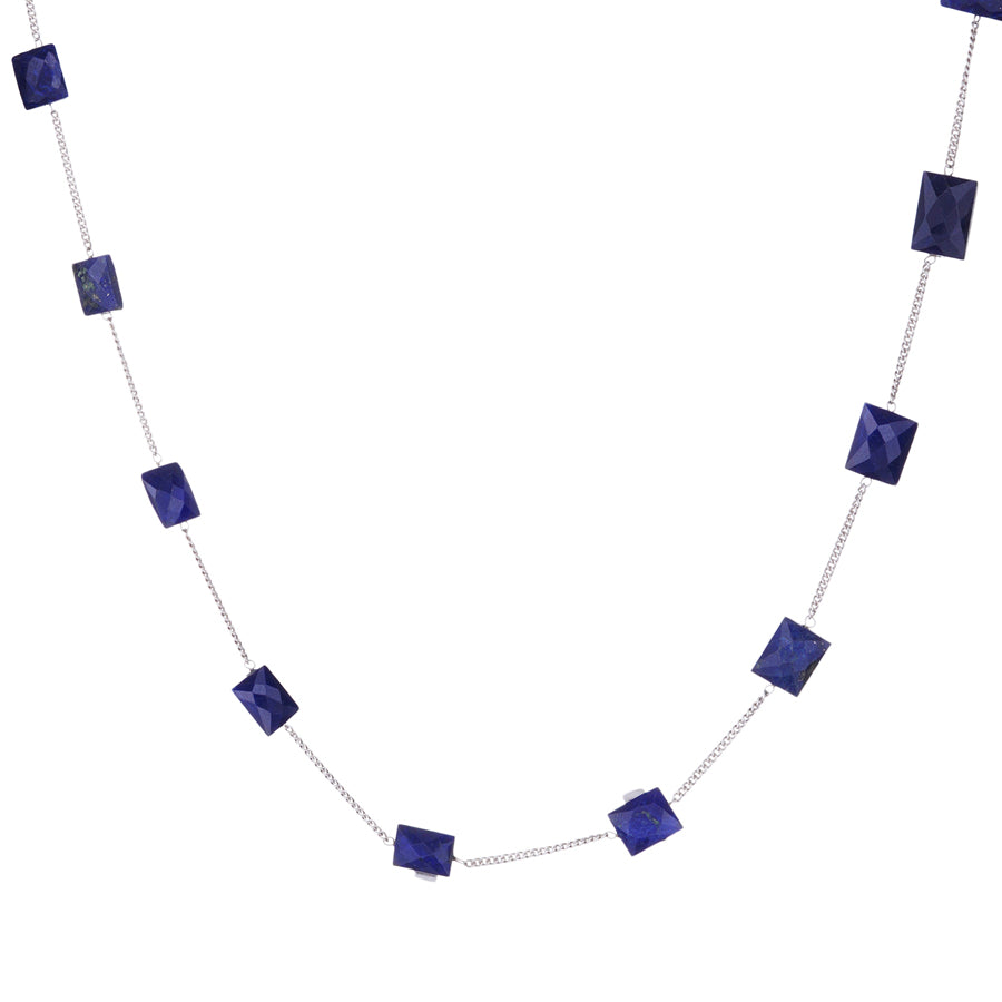 Sterling Silver Lapis Chain