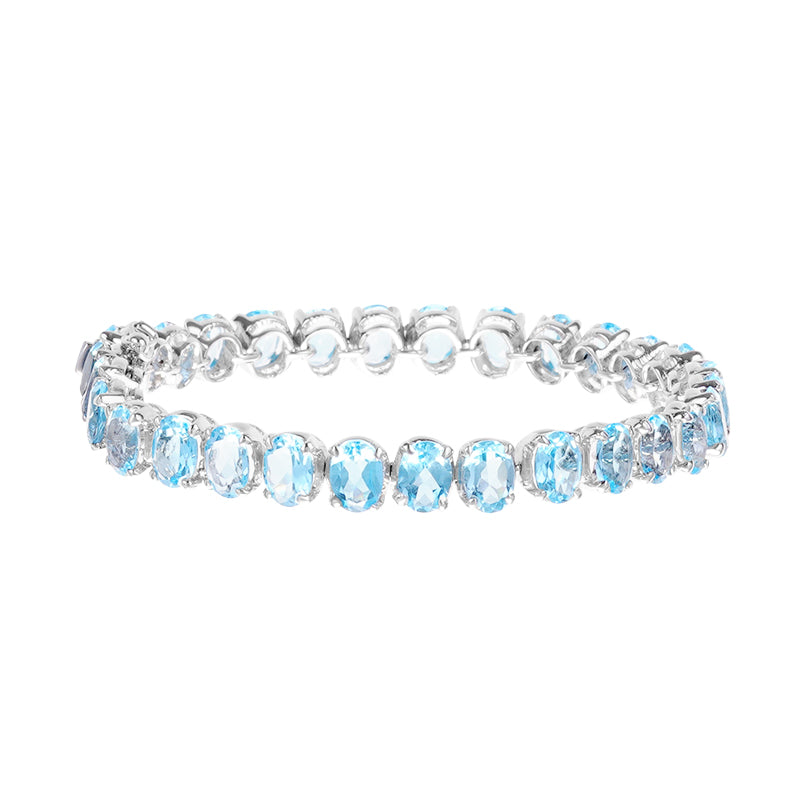 Sterling Silver Blue Topaz Bracelet