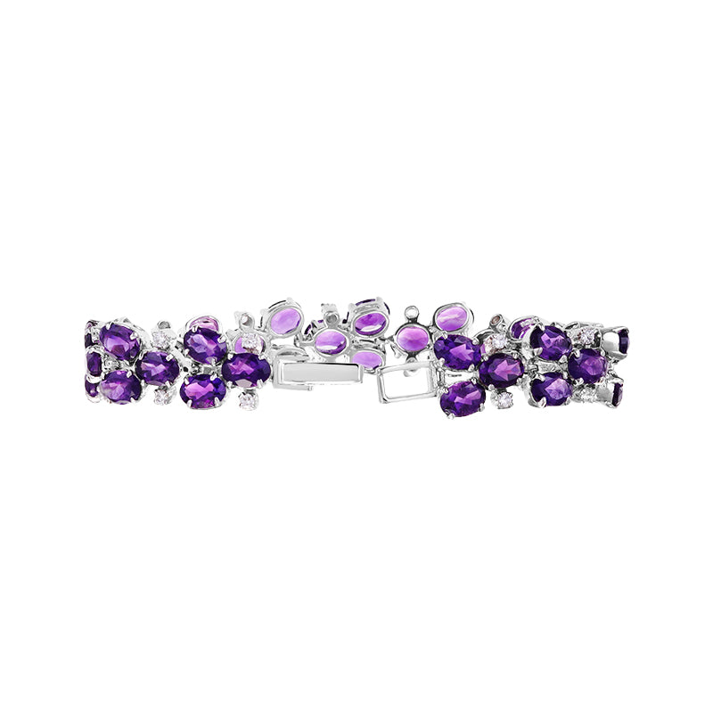 Sterling Silver Amethyst Bracelet