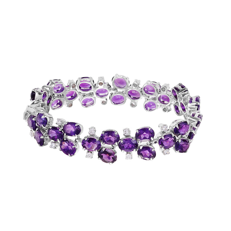 Sterling Silver Amethyst Bracelet