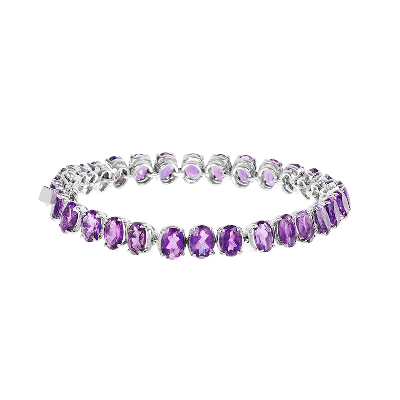 Sterling Silver Amethyst Bracelet