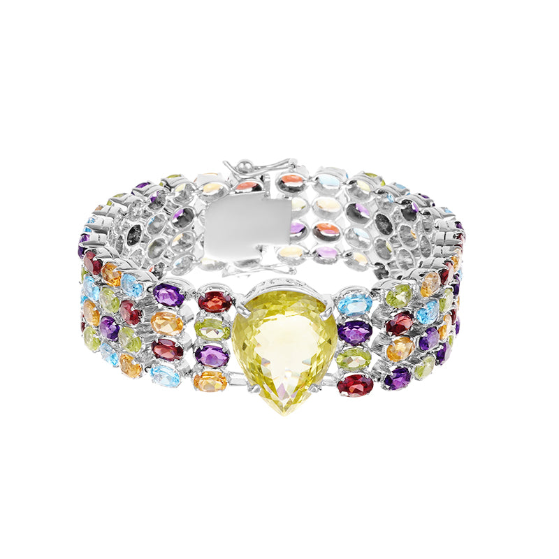 Sterling Silver Multi Stone Bracelet