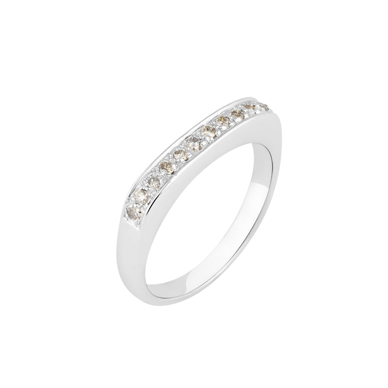 Diamond Ring in Sterling Silver