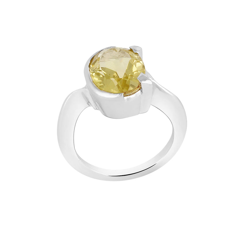 Lemon Topaz Ring in Sterling Silver