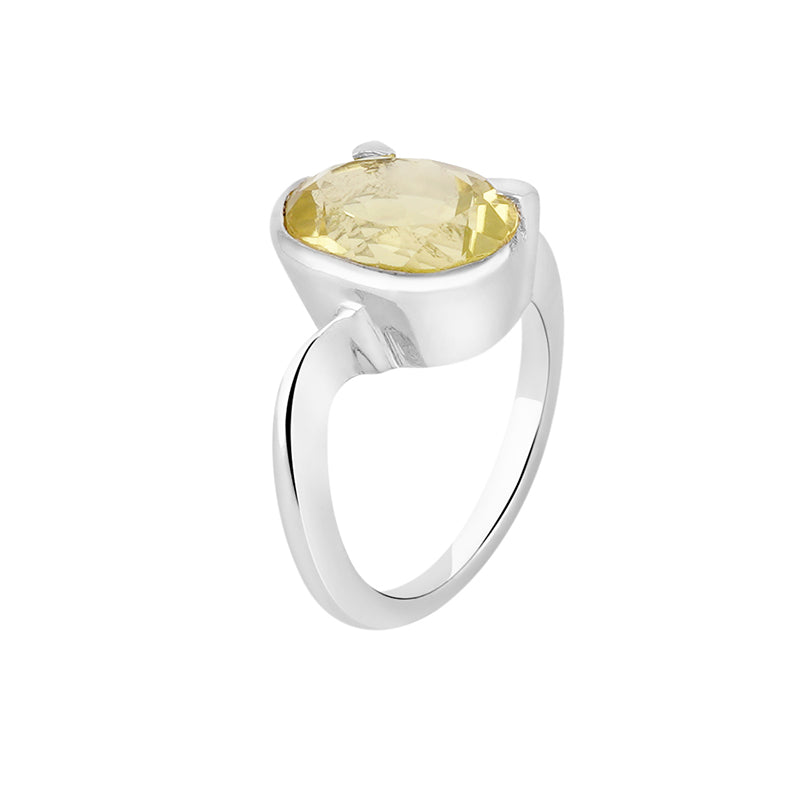 Lemon Topaz Ring in Sterling Silver