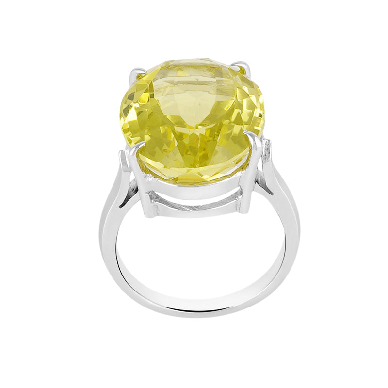 Lemon Topaz Ring in Sterling Silver