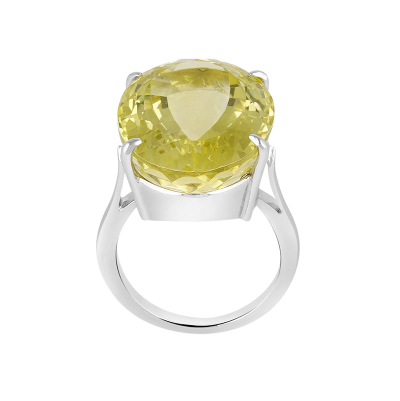 Lemon Topaz Ring in Sterling Silver