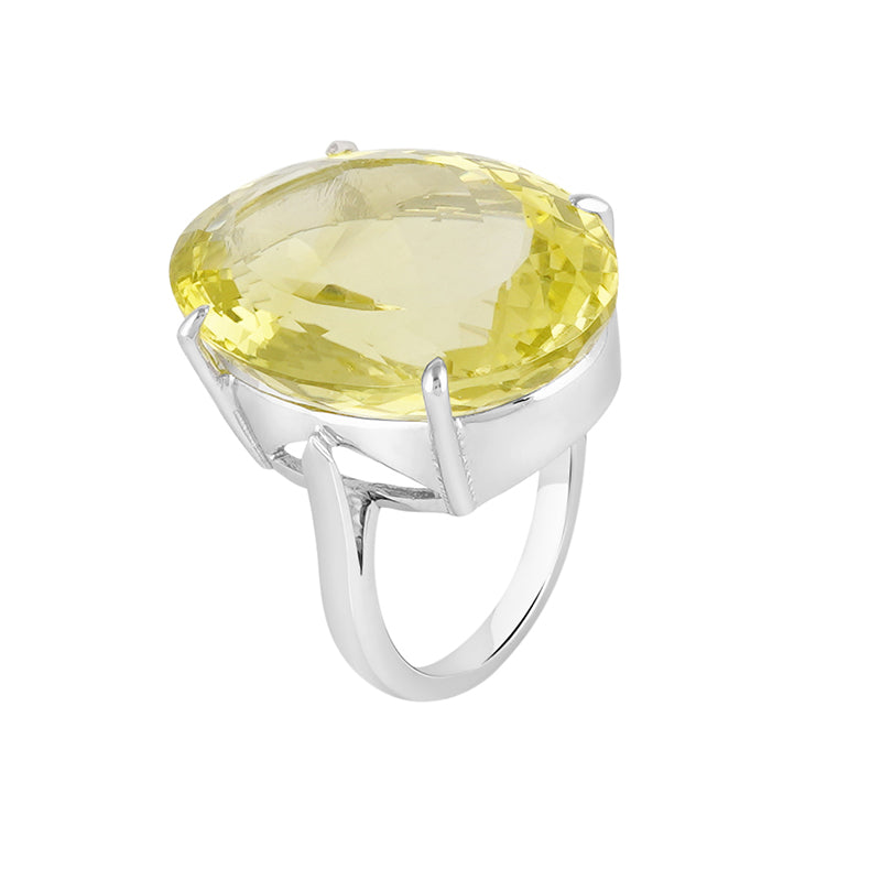 Lemon Topaz Ring in Sterling Silver