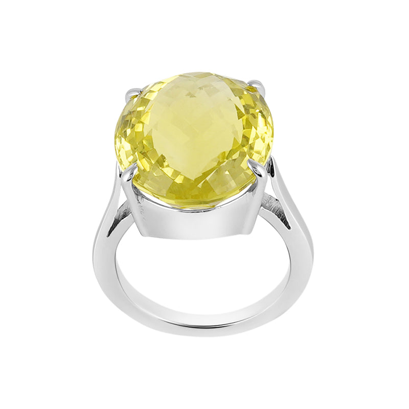 Lemon Topaz Ring in Sterling Silver