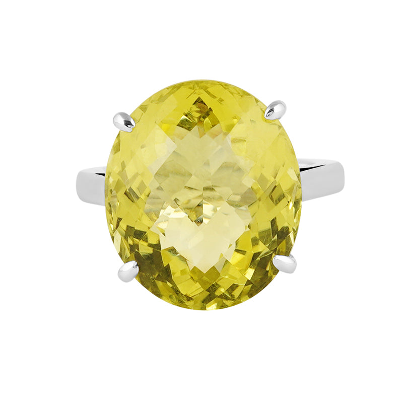 Lemon Topaz Ring in Sterling Silver