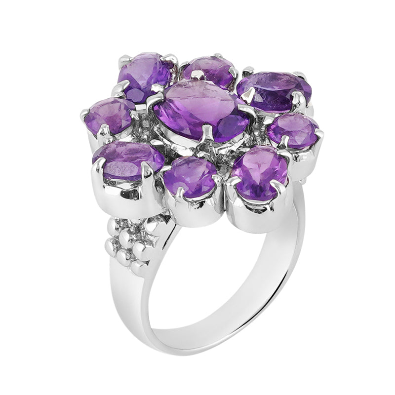 Amethyst Ring in Sterling Silver