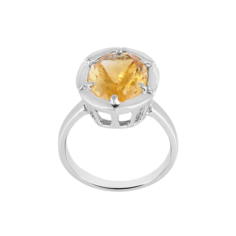 Golden Topaz Ring in Sterling Silver