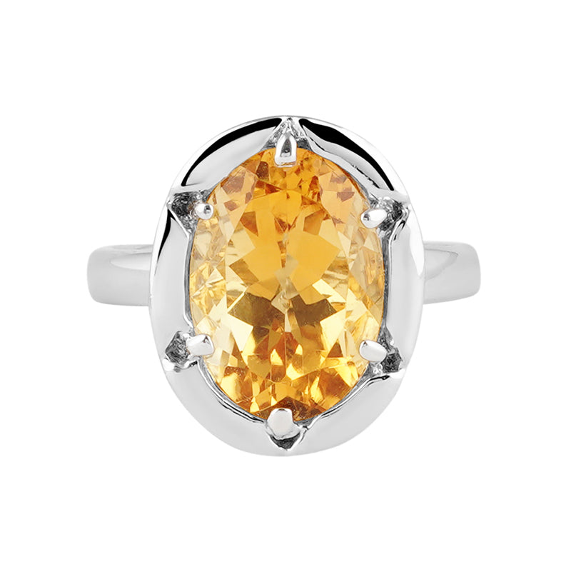 Golden Topaz Ring in Sterling Silver