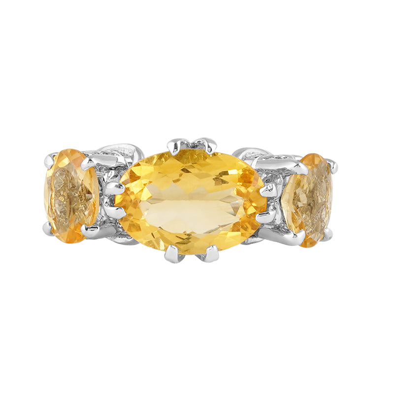 Golden Topaz Ring in Sterling Silver