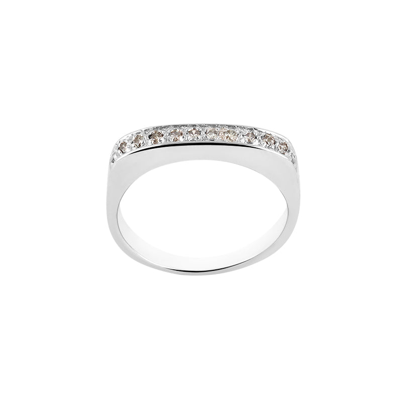 Diamond Ring in Sterling Silver