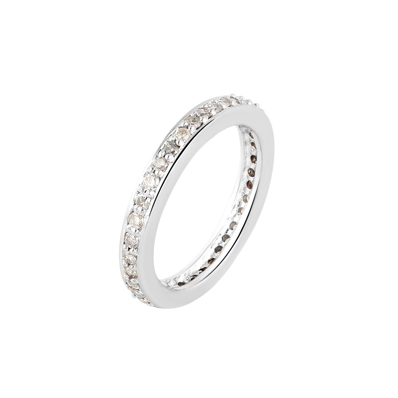 Diamond Ring in Sterling Silver