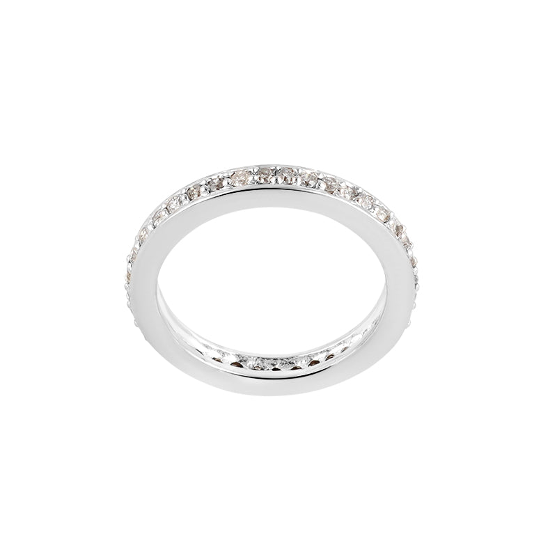 Diamond Ring in Sterling Silver