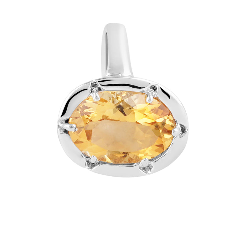 Golden Topaz Ring in Sterling Silver