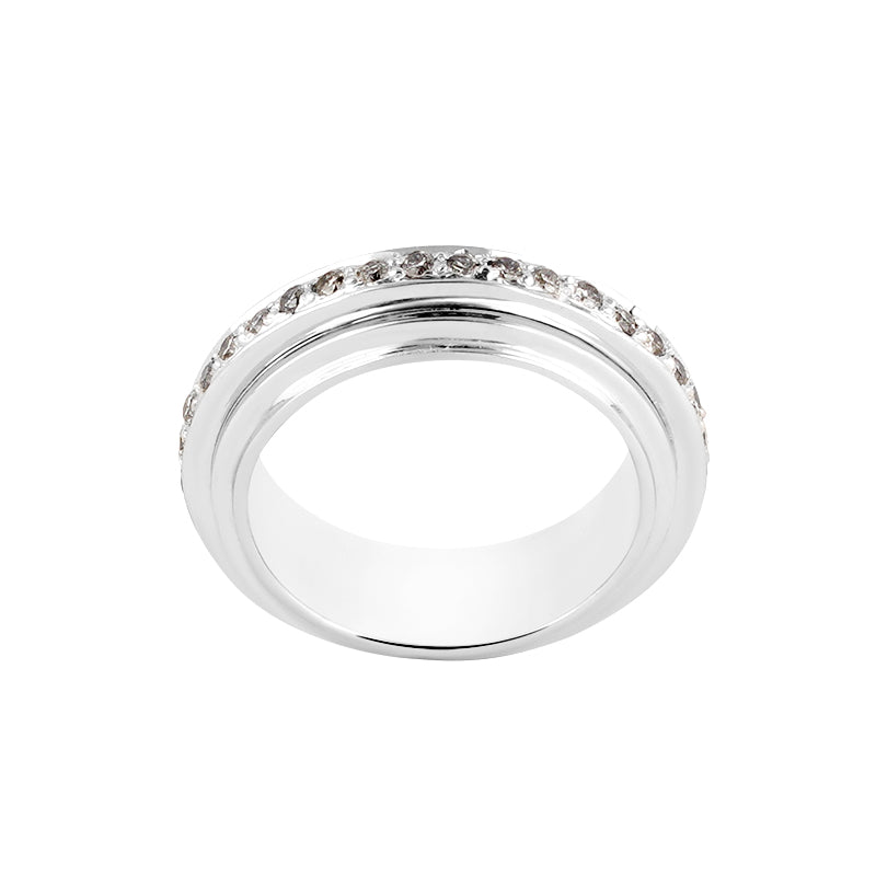 Diamond Ring in Sterling Silver